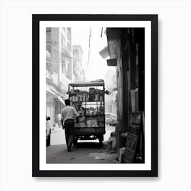 Chennai, India, Black And White Old Photo 4 Art Print