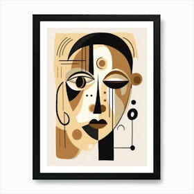 Abstract Woman'S Face 2 Art Print