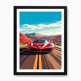 A Ferrari Enzo In The The Great Alpine Road Australia 4 Art Print