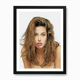 Angelina Jolie Painted Art Print