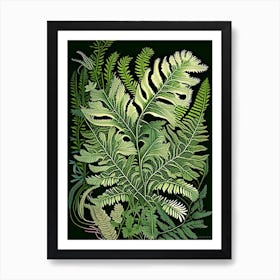 Marsh Fern 1 Vintage Botanical Poster Art Print