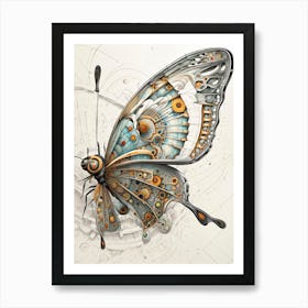 Mechanical Butterfly IV Art Print