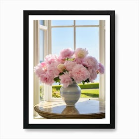 Peony Whispers: Vase Wall Décor Print Art Print