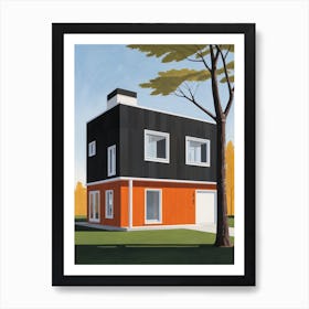 Minimalist Modern House Illustration (12) Art Print