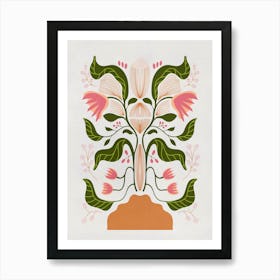 Floral Folk Art Art Print