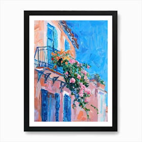 Balcony Painting In Marseille 1 Art Print