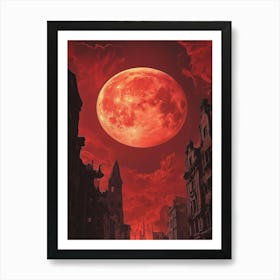 Red Moon Art Print