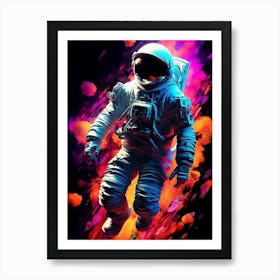 Astronaut In Space 5 Art Print