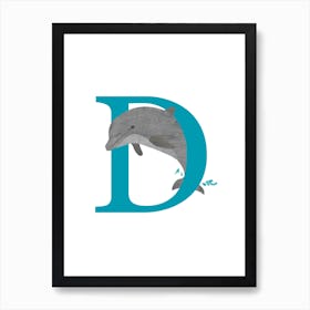 D For Dolphin Art Print