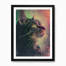 Polaroid Style Cat Portrait 3 Art Print