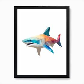 Minimalist Shark Shape 6 Art Print