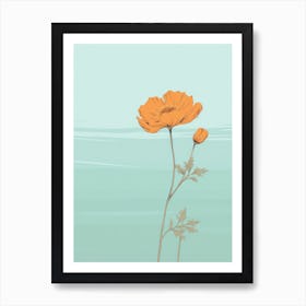 Orange Poppies Art Print