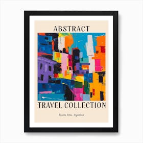 Abstract Travel Collection Poster Buenos Aires Argentina 1 Art Print