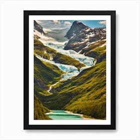 Jostedalsbreen National Park Norway Vintage Poster Art Print