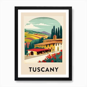 Tuscany 2 Vintage Travel Poster Art Print