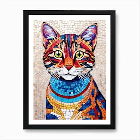 Mosaic Cat 8 Art Print