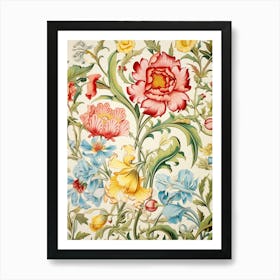 Floral Wallpaper 368 Art Print