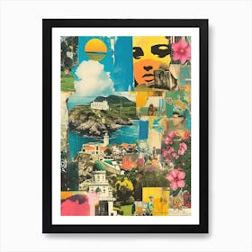 Ireland   Retro Collage Style 3 Art Print