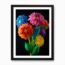 Bright Inflatable Flowers Dahlia 1 Art Print