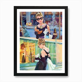 Gouache Illustration Audrey Hepburn Art Print