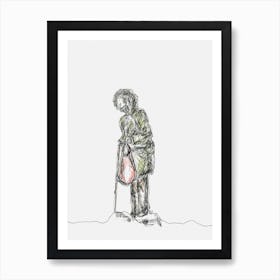 Man With A Bag Art Print