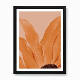 Orange Sunflower Art Print