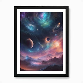 Space Landscape Art Print