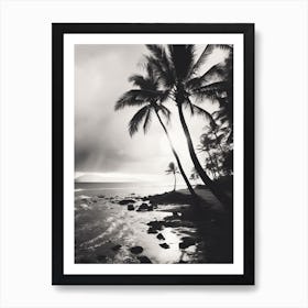 Hawaii, Black And White Analogue Photograph 2 Art Print