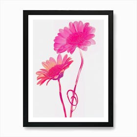 Hot Pink Gerbera Daisy 1 Art Print