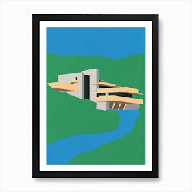 Frank Loyd Wright Falling Water Art Print