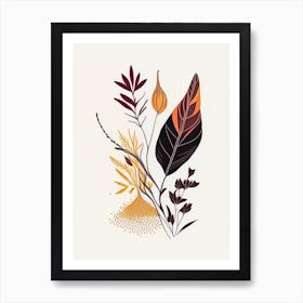 Cat S Claw Spices And Herbs Minimal Line Drawing 1 Art Print