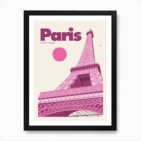 Paris, Travel Print (Pink) 1 Art Print