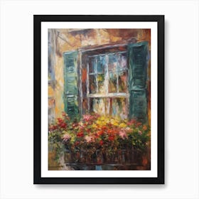 Window View Of Venice In The Style Of Impressionism 3 Art Print