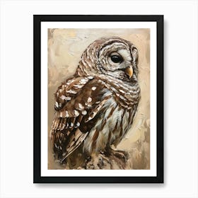 Barred Owl Painting 2 Art Print