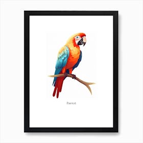 Parrot Kids Animal Poster Art Print