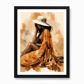 Woman In A Hat 33 Art Print