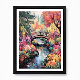 Autumn Gardens Painting Butchart Gardens Canada 1 Art Print