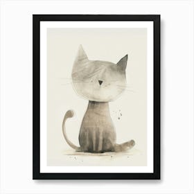 Charming Nursery Kids Animals Kitten 5 Art Print