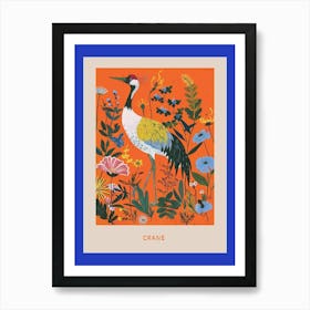 Spring Birds Poster Crane 3 Art Print