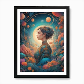 Woman In A Dream 1 Art Print