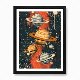 Saturn Planets Art Print