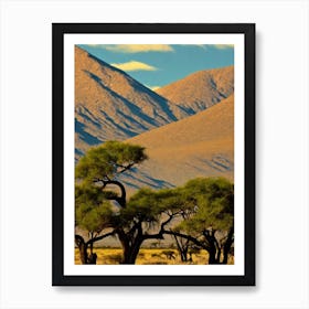 Etosha National Park Namibia Vintage Poster Art Print