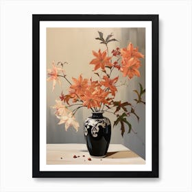 Bouquet Of Japanese Maple Flowers, Autumn Fall Florals Painting 2 Art Print