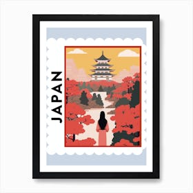 Japan Travel Stamp Poster Art Print