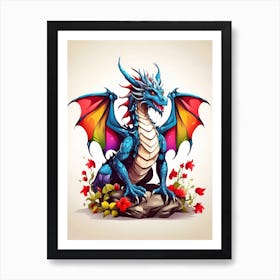 Colorful Dragon Art Print