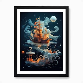 Ship In The Sky Art Print