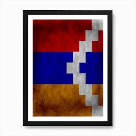 Nagorno Karabakh Republic Flag Texture Art Print