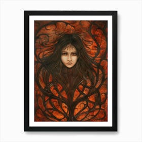 Woman In A Tree Art Print