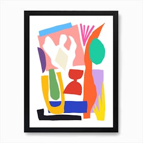 Jazz Abstract Cut Out 2 Art Print