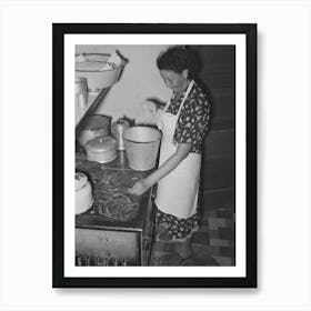 Untitled Photo, Possibly Related To Spanish American Woman Removing Baked Bread From Oven Farm Near Tao Art Print